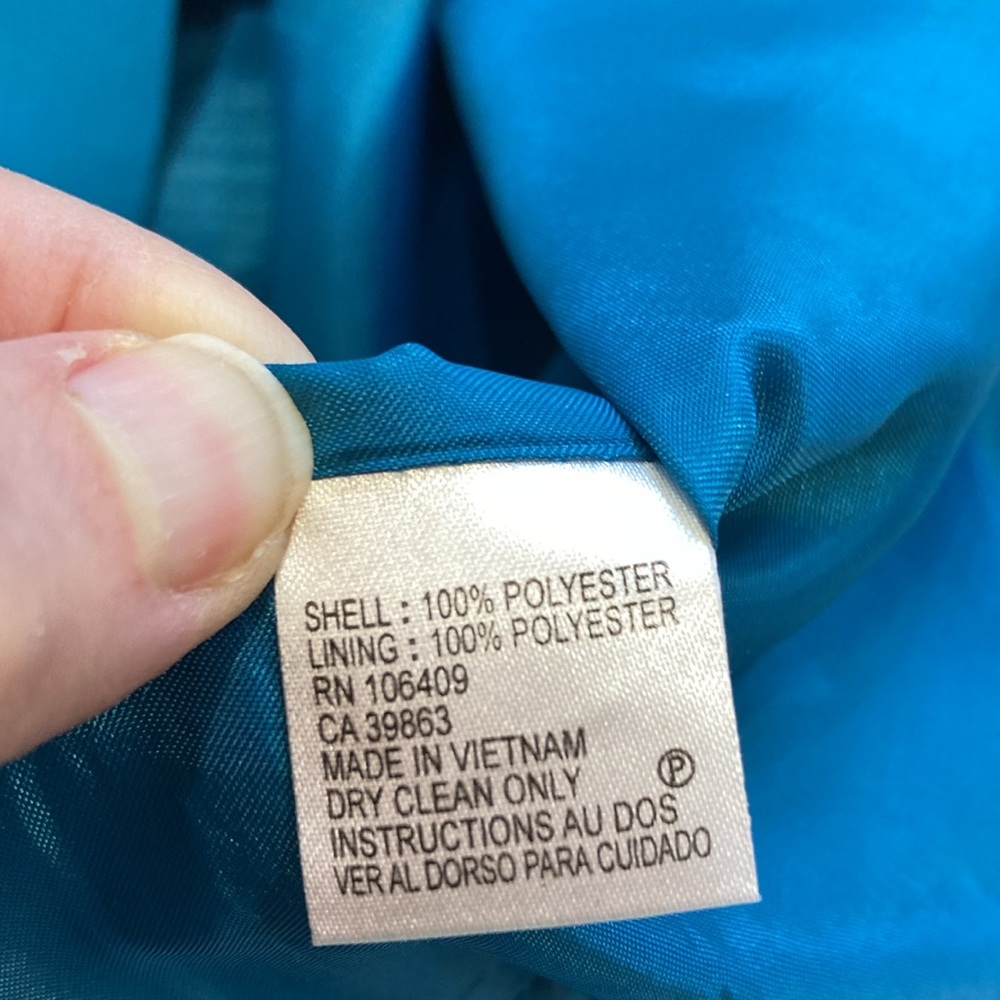 Tahari Arthur S Levine blue/teal dress ⬇️ Price Drop⬇️ - Picture 8 of 9